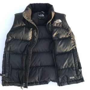 The North Face black zip up vest